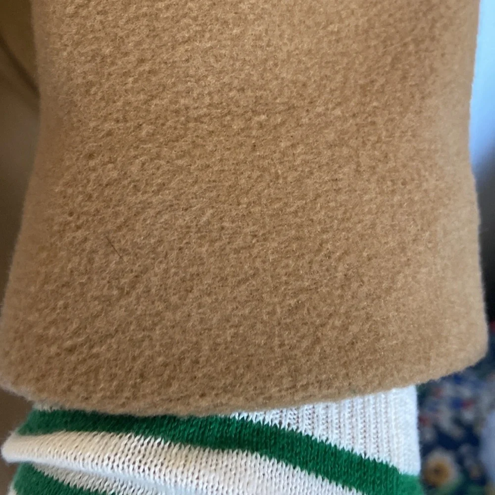 Michael Kors Camel Belted Wrap Coat Wool Cashmere Blend SzL Classic Spring Layer - Picture 11 of 17